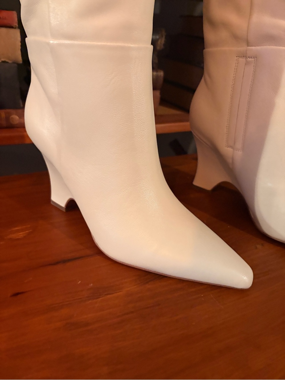 Sam Edelman Vance Ivory Knee Pointed-Toe Boots - Picture 5 of 13